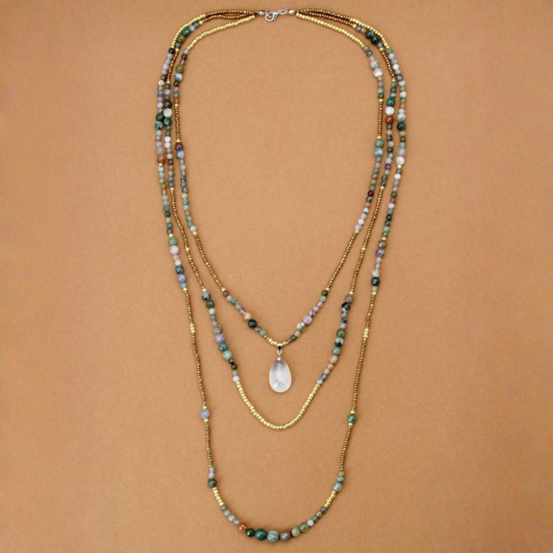 Collar de Ónix Natural de la India