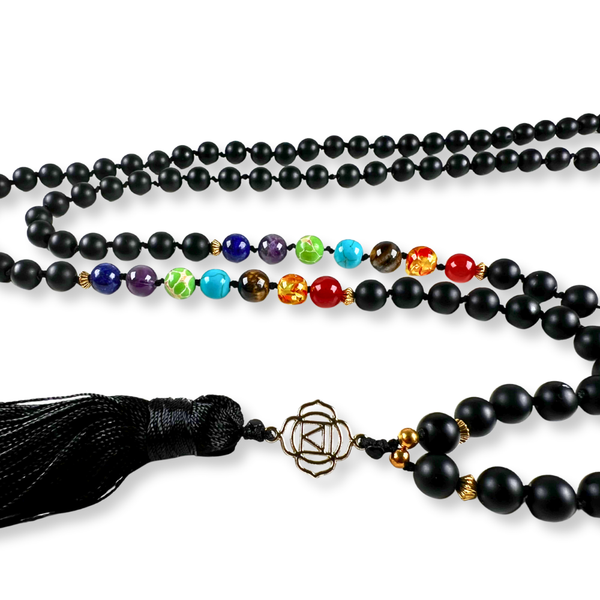 Mala Yoga Chakra de Piedra Onix