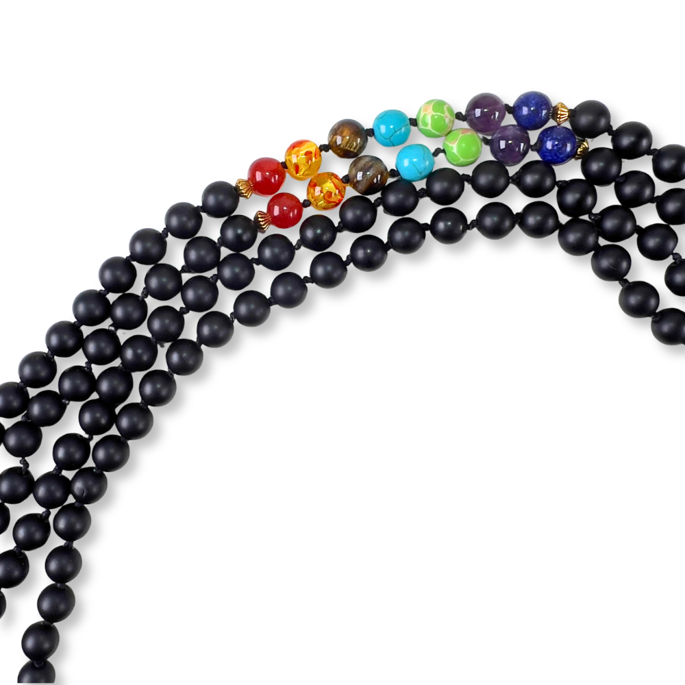 Mala Yoga Chakra de Piedra Onix