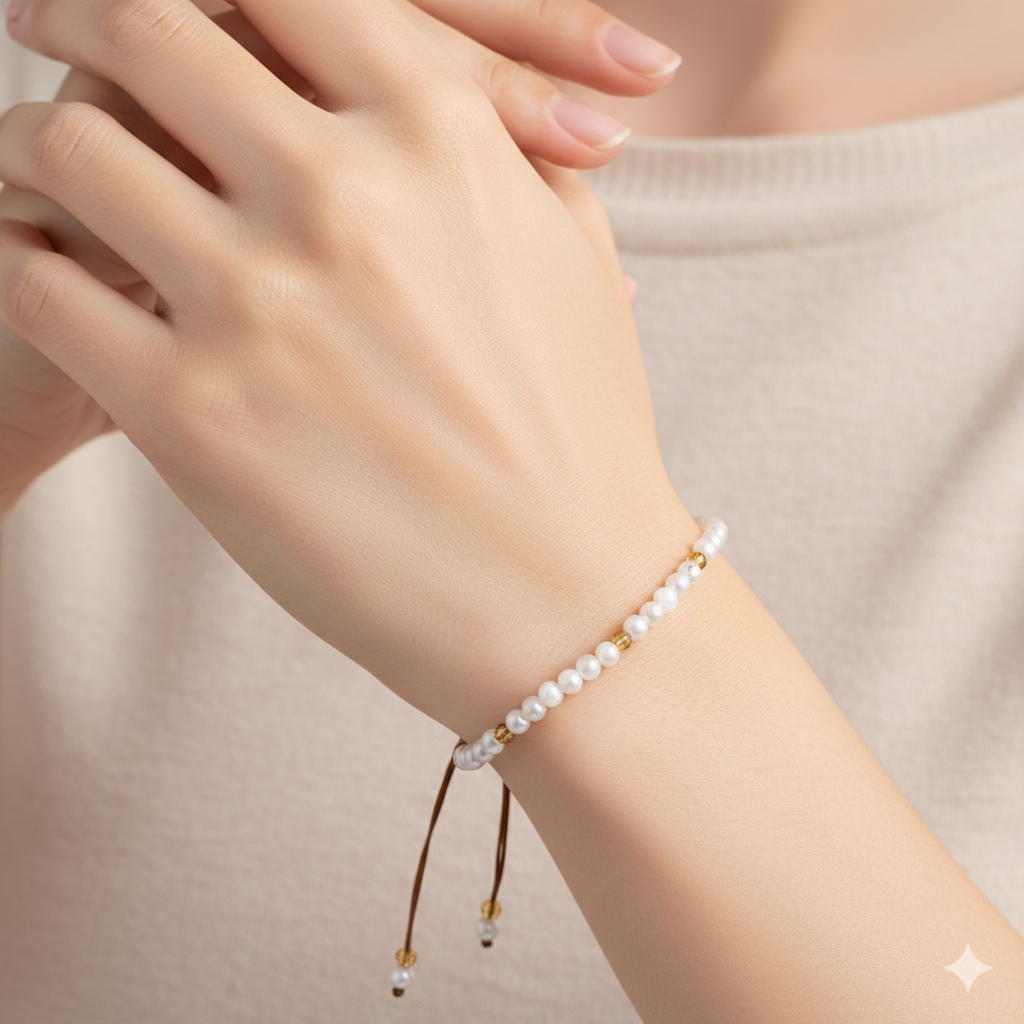 Pulsera Minimalista <br> Fantasía de perlas
