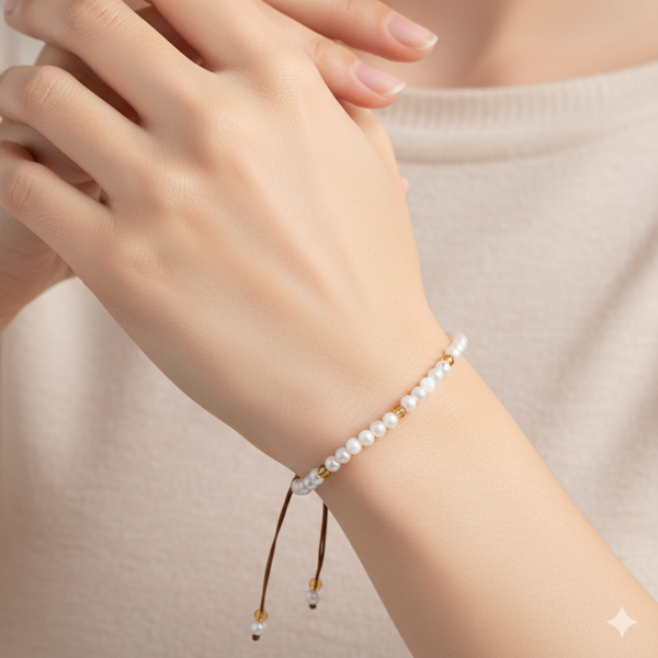 Pulsera Minimalista <br> Fantasía de perlas