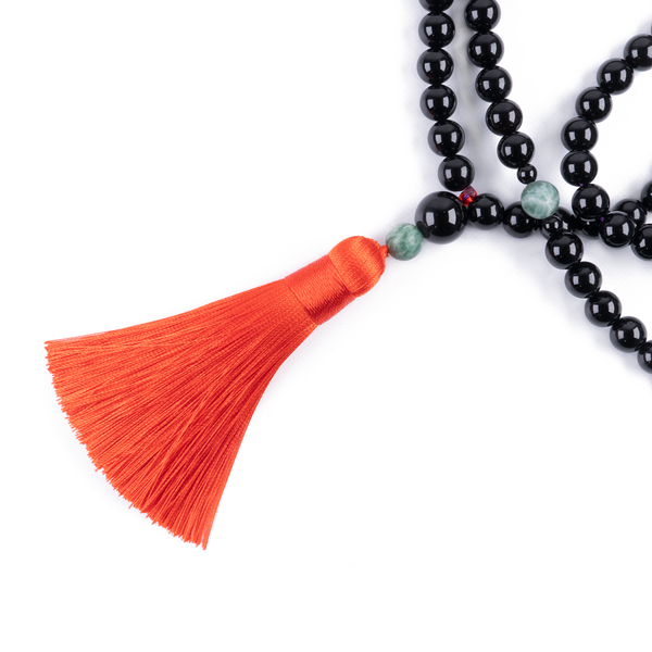 Mala Budista Ónix Negro y Jadeíta