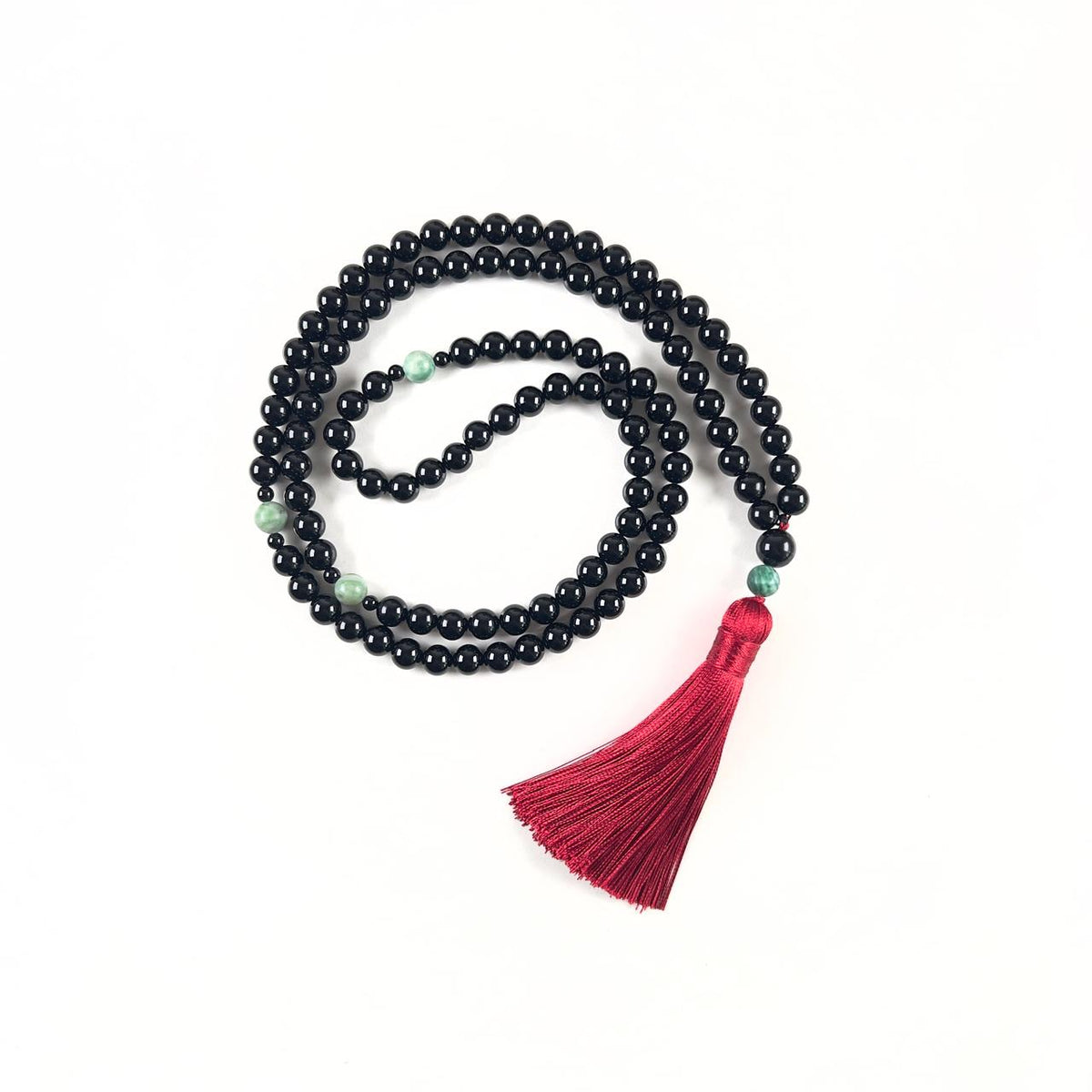 Mala Budista Ónix Negro y Jadeíta