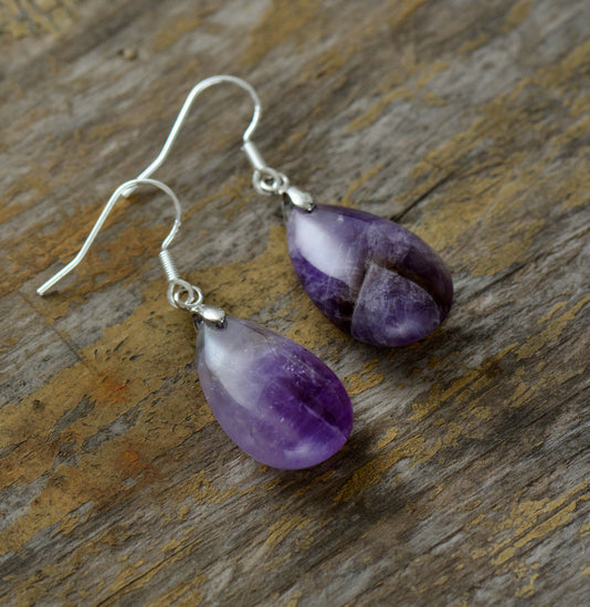 Aros de Cuarzo Morado Natural