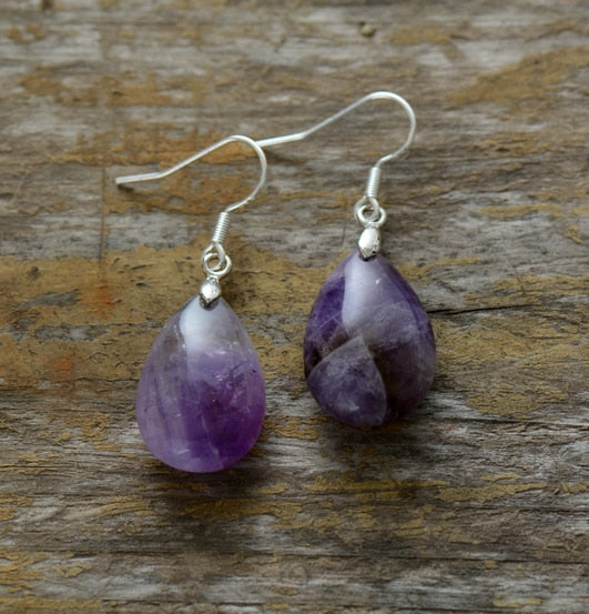 Aros de Cuarzo Morado Natural