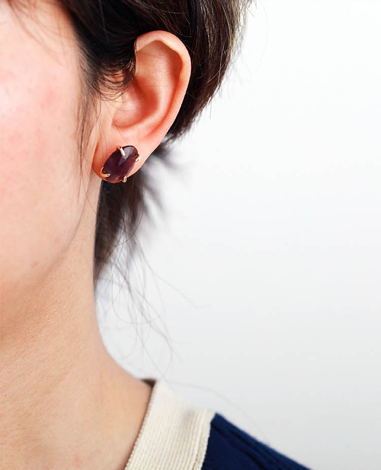 Aros de Amatista Natural <br> Calma y Claridad Interior