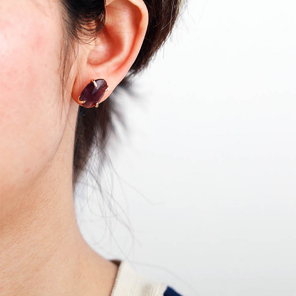 Aros de Amatista Natural <br> Calma y Claridad Interior