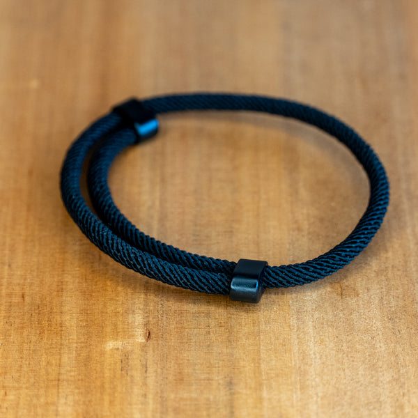 Pulsera Minimalista de Yoga de Cuerda 4mm - Negro
