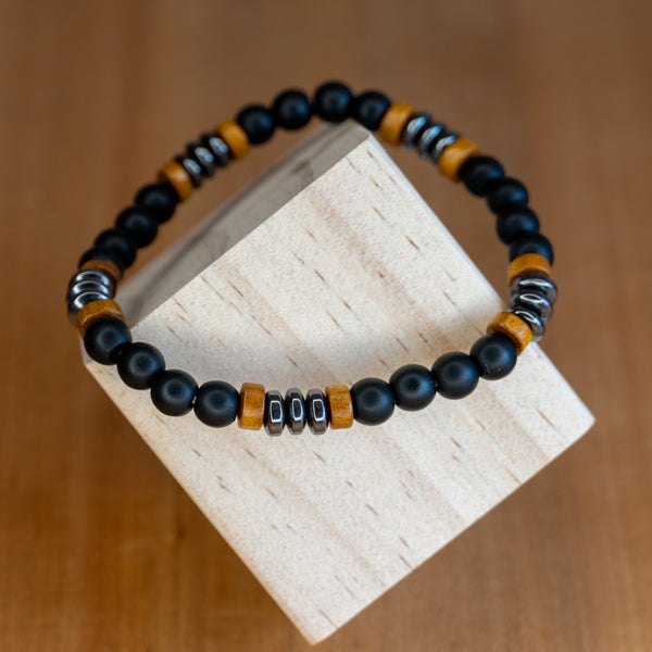 Pulsera cuentas de 6 mm - Hematita