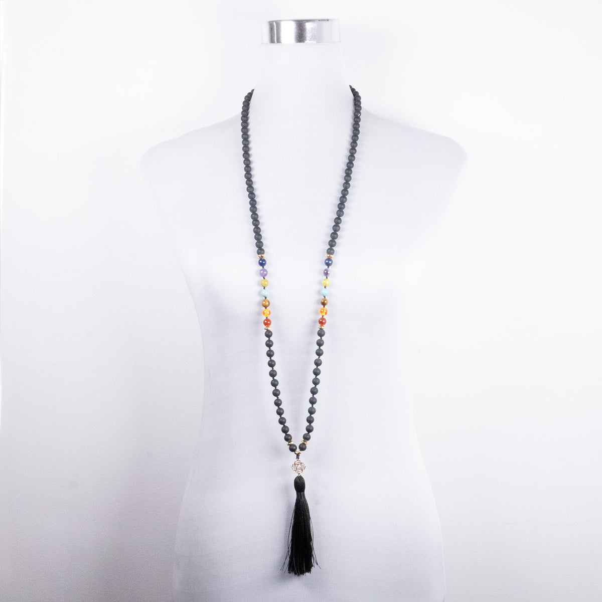 Mala Yoga Chakra de Piedra Onix 8mm