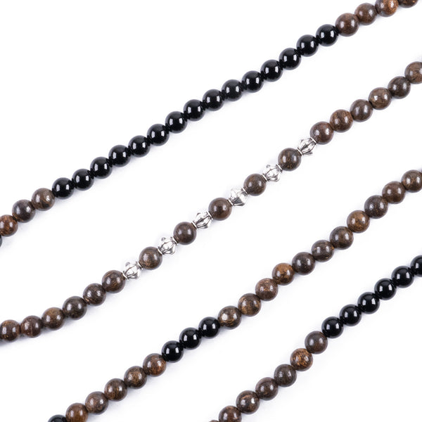 Collar Étnico Punta <br> Ónix y Broncita 🟤