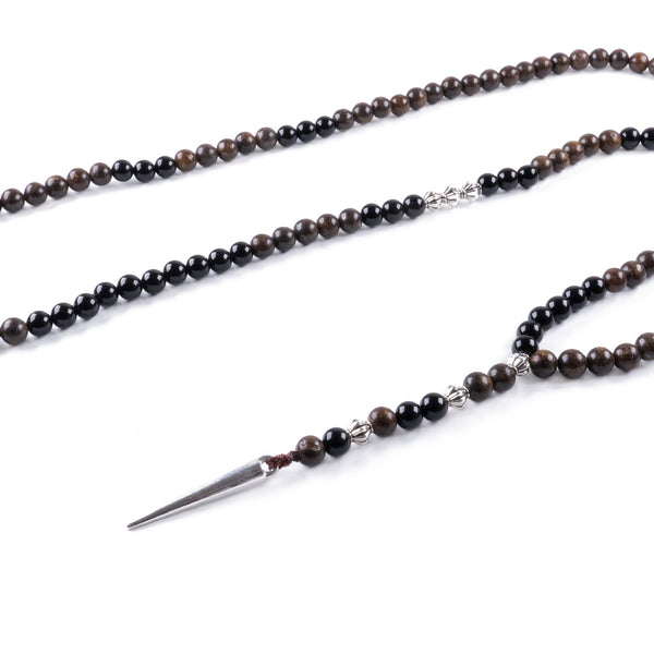 Collar Étnico Punta <br> Ónix y Broncita 🟤