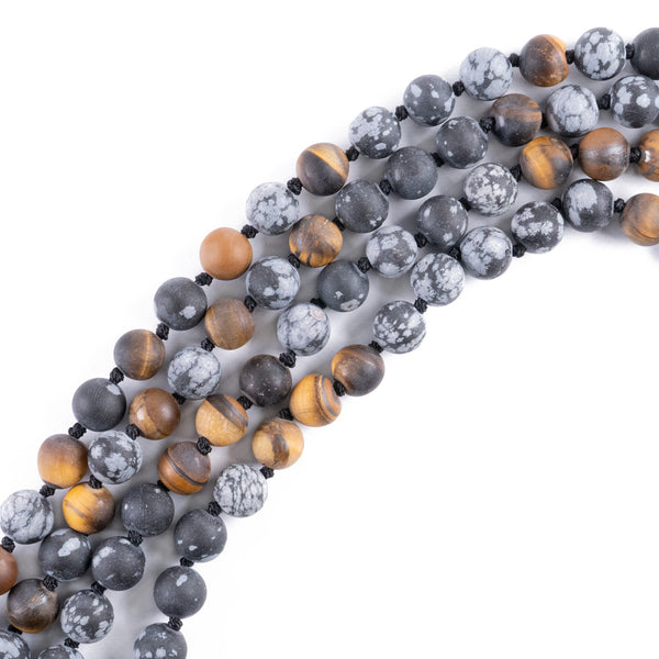 Collar de jaspe y ojo de tigre con detalle cráneo