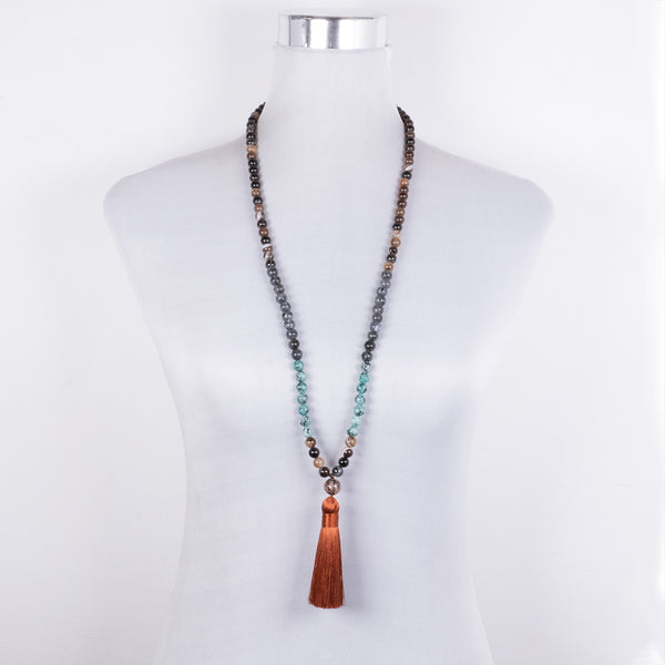 Collar Ónix, Labradorita y Turquesa