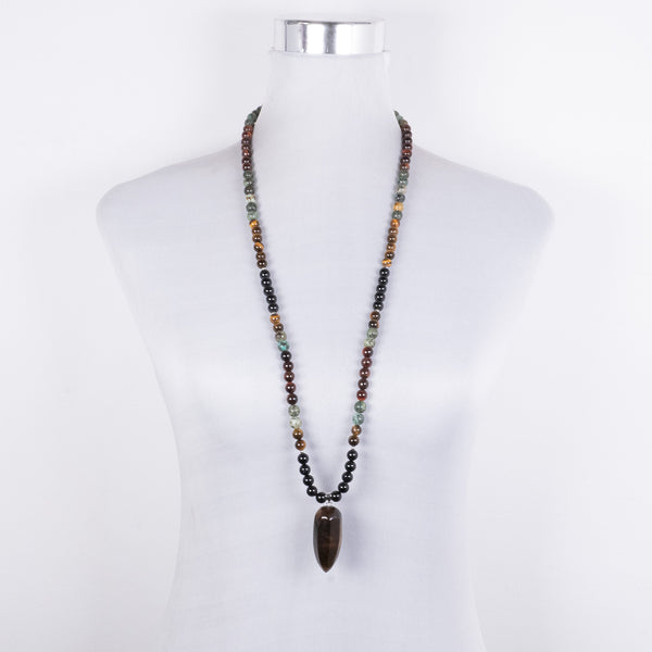 Mala con Colgante de Ojo de Tigre<br>para Inspiración y Superación