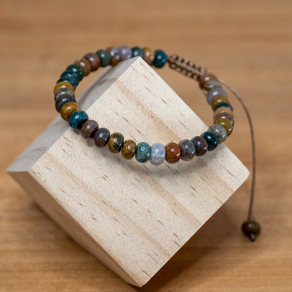 Pulsera Amistad de Piedra Natural -  Ónix Oceánico