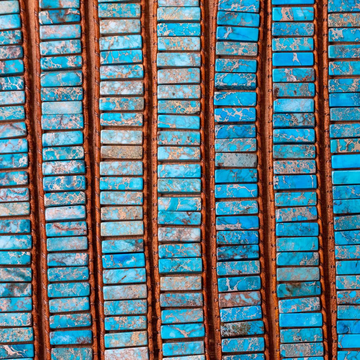 Pulsera Bohemia Turquesa de Piedra Jaspe Natural