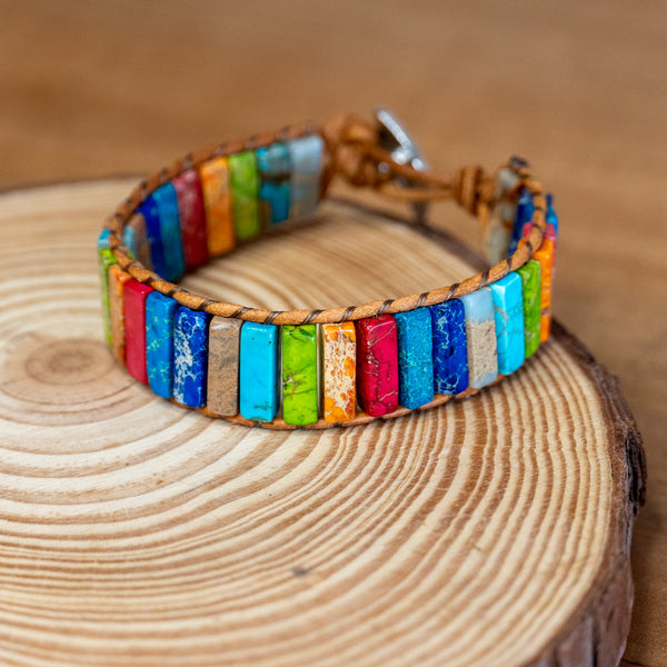 Pulsera Chakra de Piedra Natural - Jaspe
