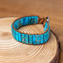 Pulsera Bohemia Turquesa de Piedra Jaspe Natural