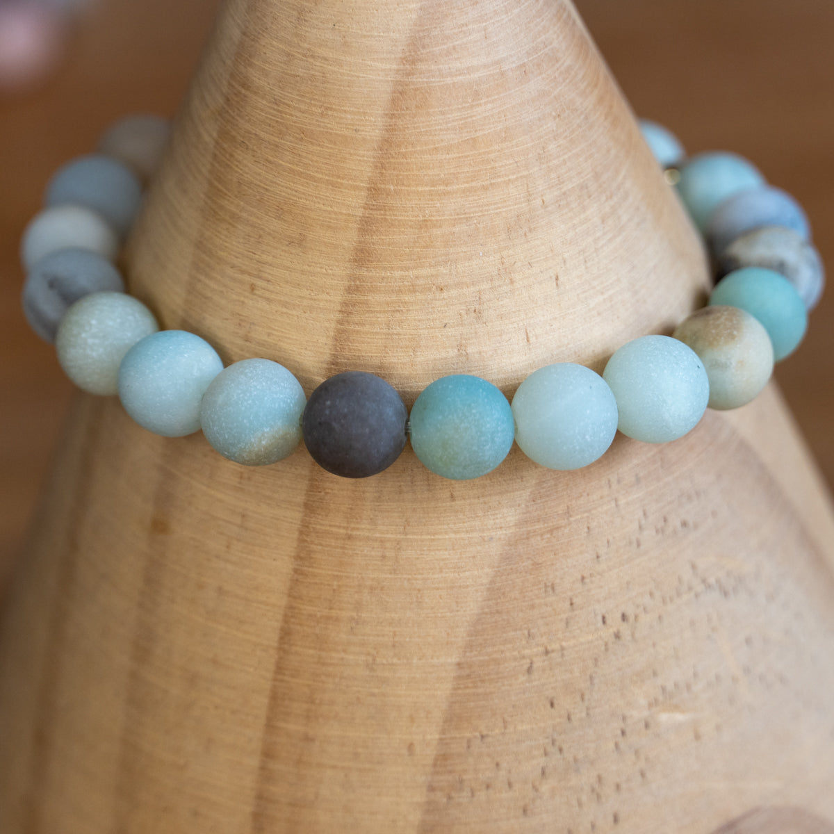 Pulsera Yoga de Amazonita Natural con colgante Elefante