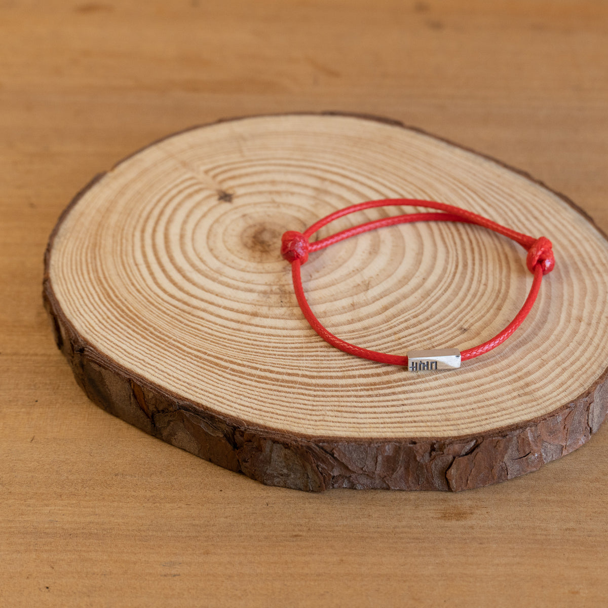 Pulsera Rectángulo plata 925 - Roja