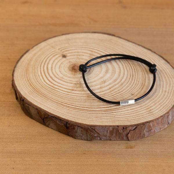 Pulsera Rectángulo plata 925 - Negro