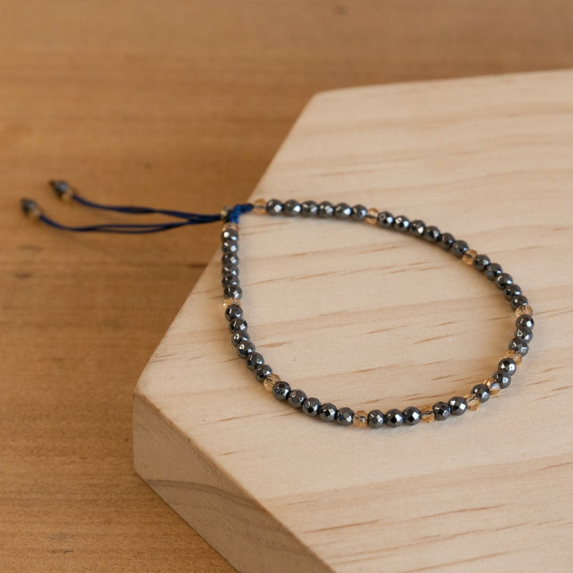 Pulsera de piedra natural 3mm con cuentas de Marcasita