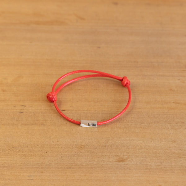 Pulsera Rectángulo plata 925 - Roja