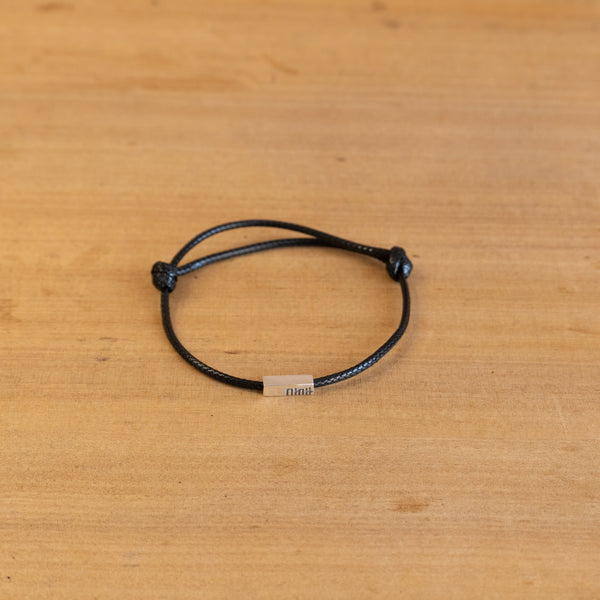 Pulsera Rectángulo plata 925 - Negro