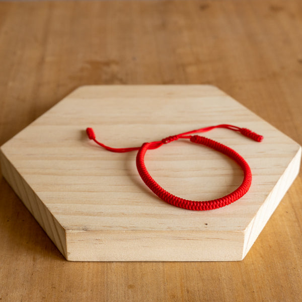 Pulsera Budista Tibetana de la suerte - Roja