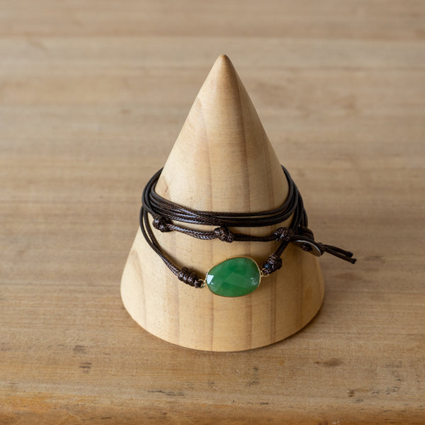 Pulsera Jade Verde<br>Tipo Correa