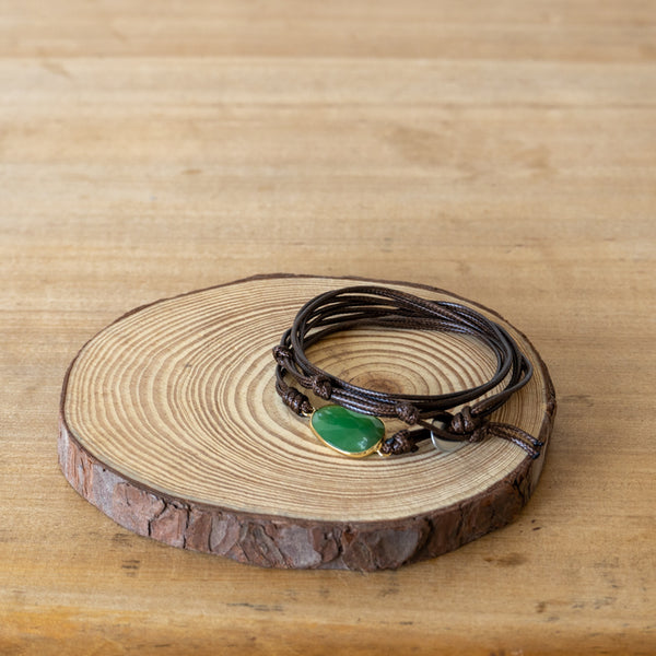 Pulsera Jade Verde<br>Tipo Correa
