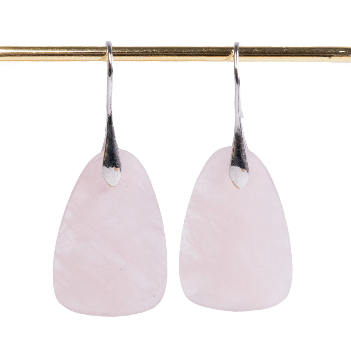 Aros de Cuarzo Rosado Natural