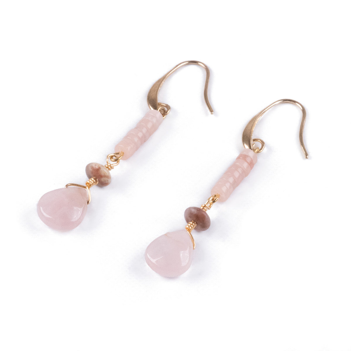 Aros colgantes de Cuarzo Natural