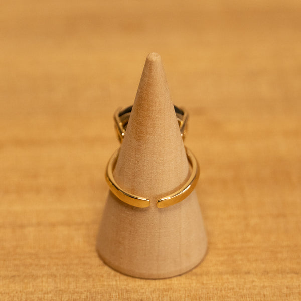 Anillo Corazón de piedra Labradorita - Talla 7 US