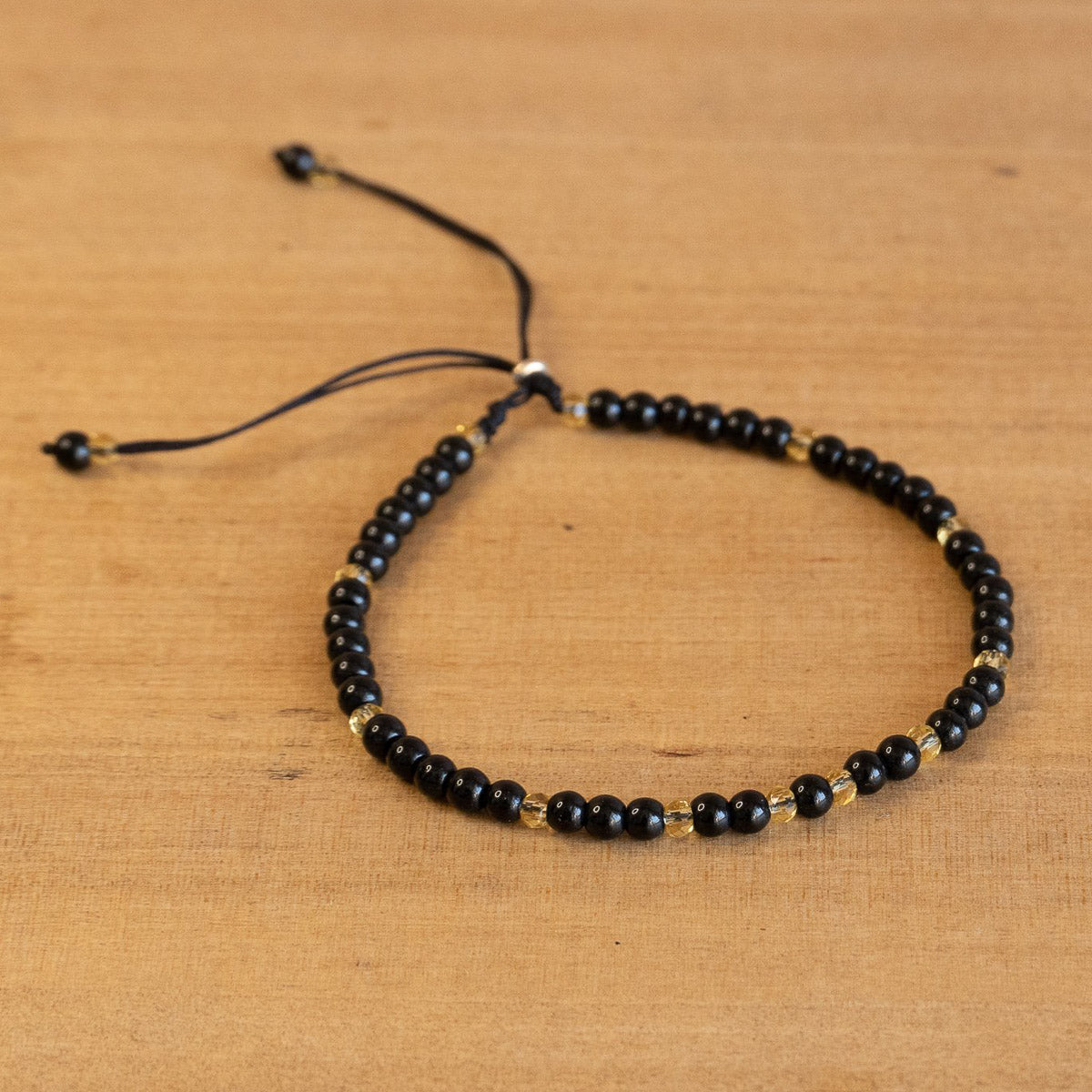 Pulsera de piedra natural 3mm con cuentas de Ónix Negro