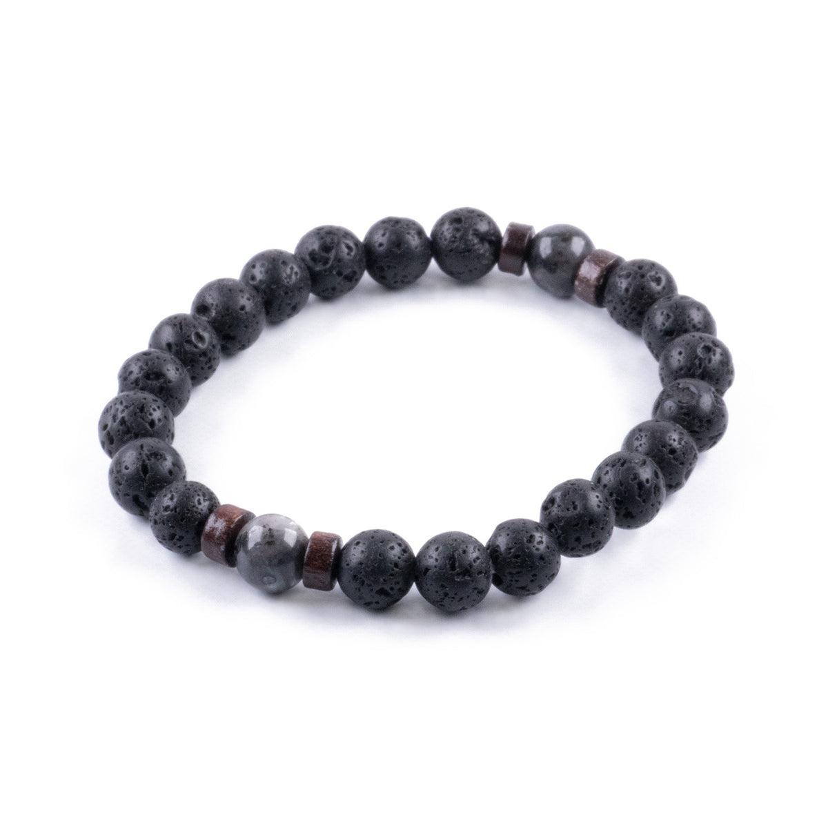 Pulsera de Piedra <br>volcánica y Lunar