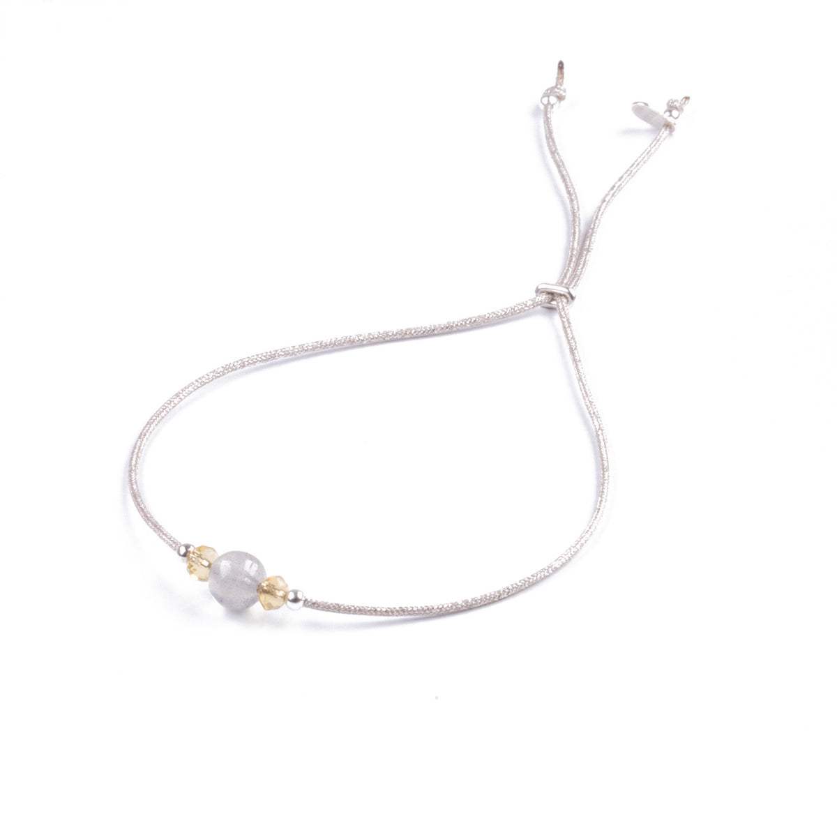 Pulsera Minimalista con Piedra lunar y plata 925
