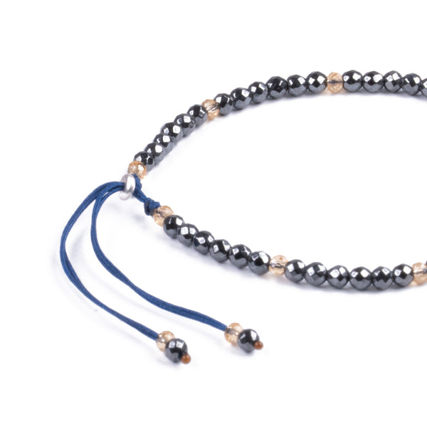Pulsera de piedra natural 3mm con cuentas de Marcasita