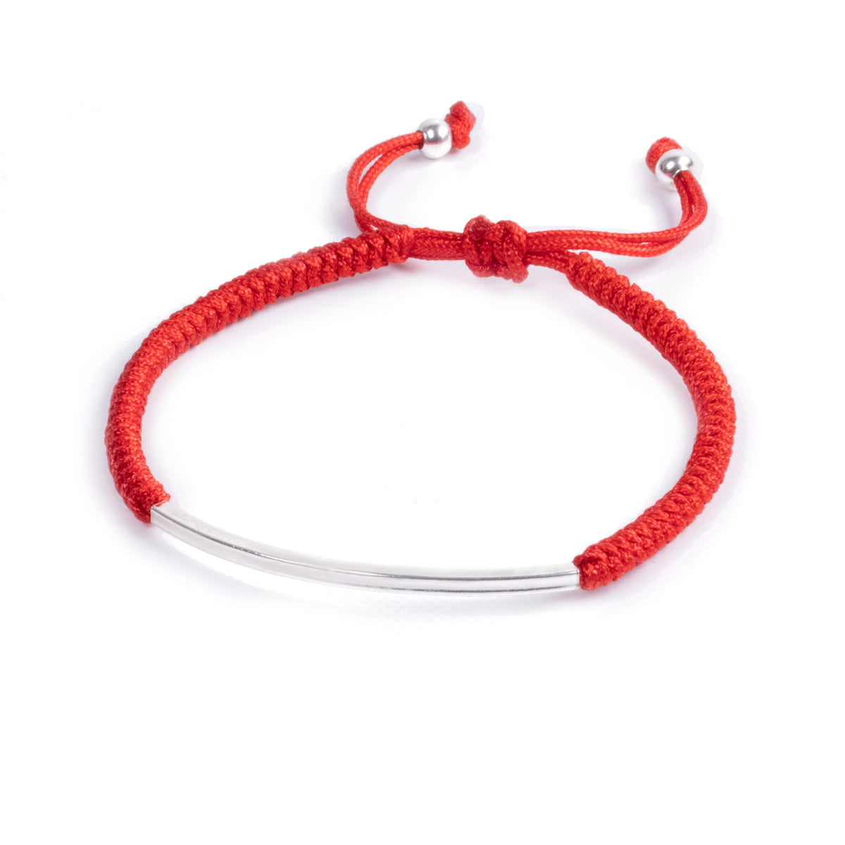 Pulsera Hilo rojo con barra de Plata 925