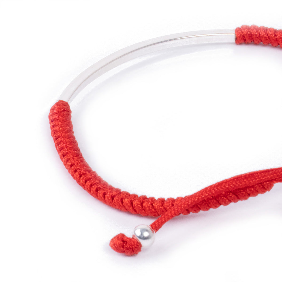 Pulsera Hilo rojo con barra de Plata 925
