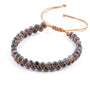 Pulsera Trenzada con Cuentas de Piedra Lunar de 4mm