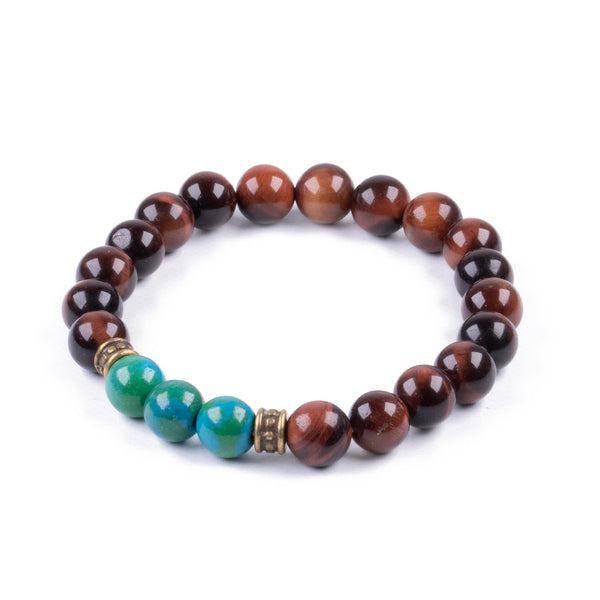 Pulsera de Crisocola y Ojo de tigre