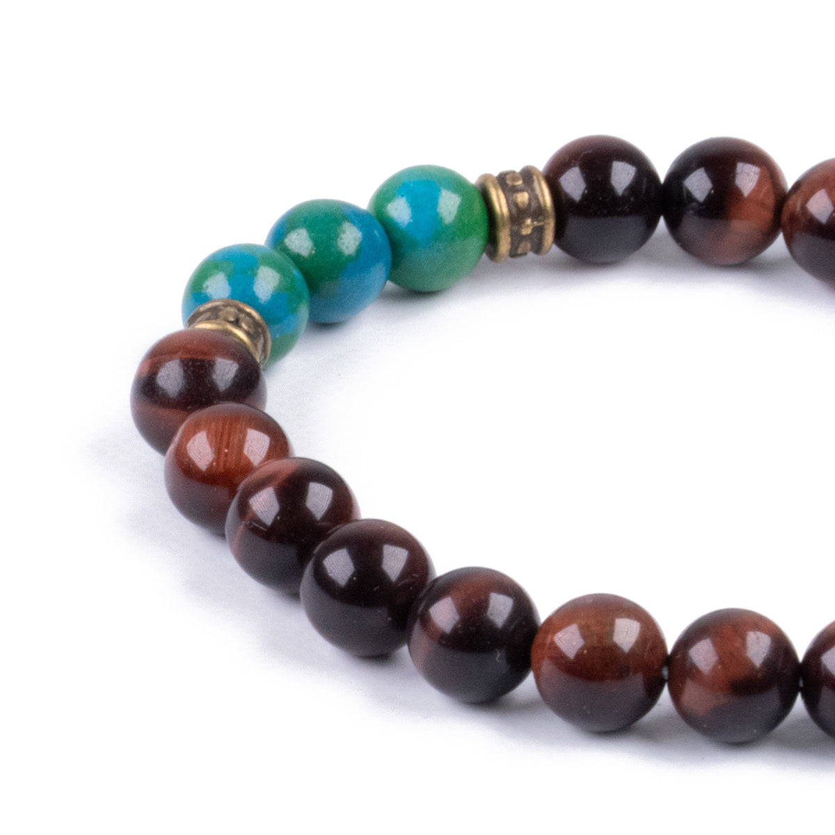 Pulsera de Crisocola y Ojo de tigre