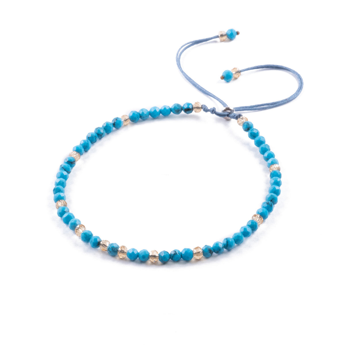 Pulsera Turquesa Minimalista de Piedra Natural