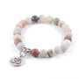 Pulsera Yoga con colgante Om y Piedra Amazonita Natural