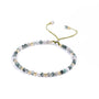 Pulsera de piedra natural 3mm con cuentas de ónix y agata