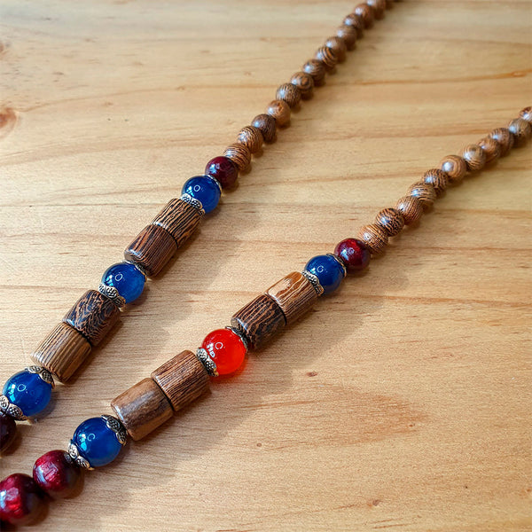 Collar Nepalí de Madera -  Flor de Loto