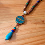 Collar Nepalí de Madera - Om Mani Padme Hum