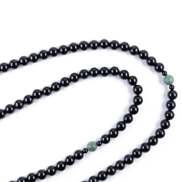 Mala Budista Ónix Negro y Jadeíta